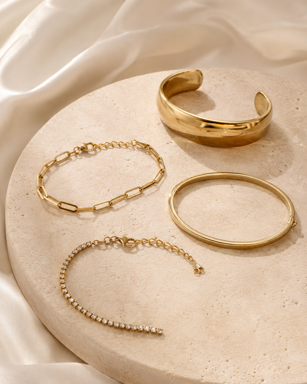 Wholesale gold tone bracelets and bangles for boutiques