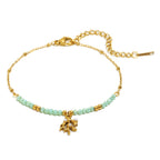 Aqua bead branch bracelet front view