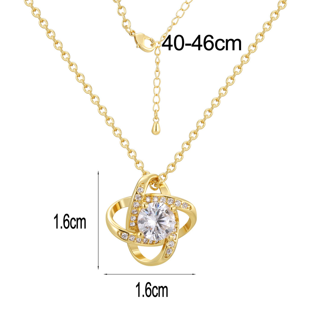 orbit pendant necklace with 1.6 cm motif and 40 to 46 cm chain