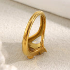 rear view of the gold plated butterfly ring setting