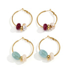 Resin bead hoop earrings front comparison