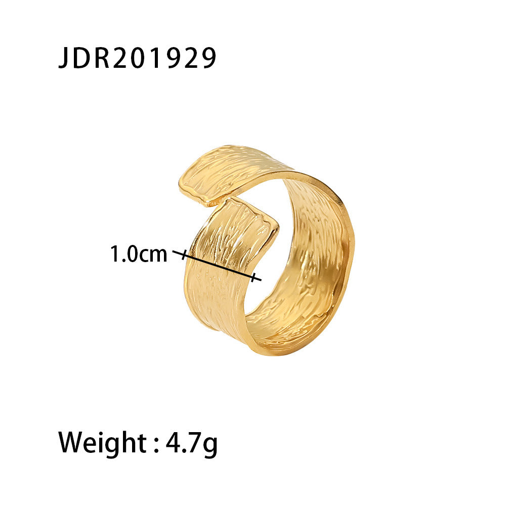 Stainless Steel Textured Split Band Ring variant reference