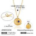 Stainless steel celestial necklace length and pendant measurement image
