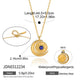Stainless steel celestial necklace length and pendant measurement image