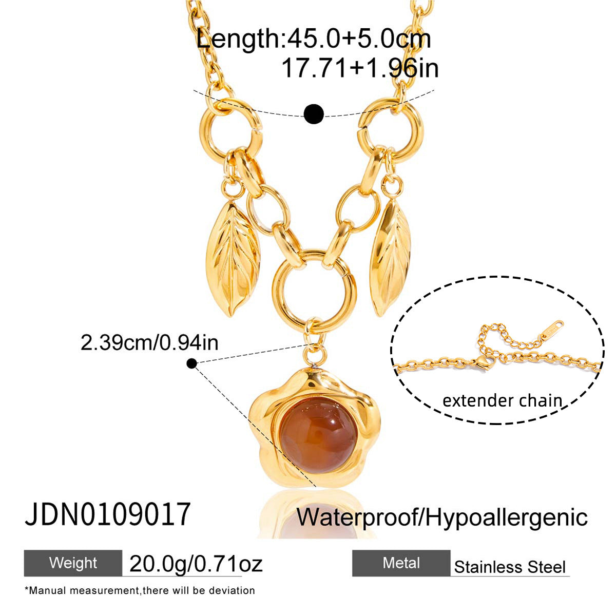 Wholesale Gold-Tone Stainless Steel Multicolor Resin Charm Necklace Collection - option overview