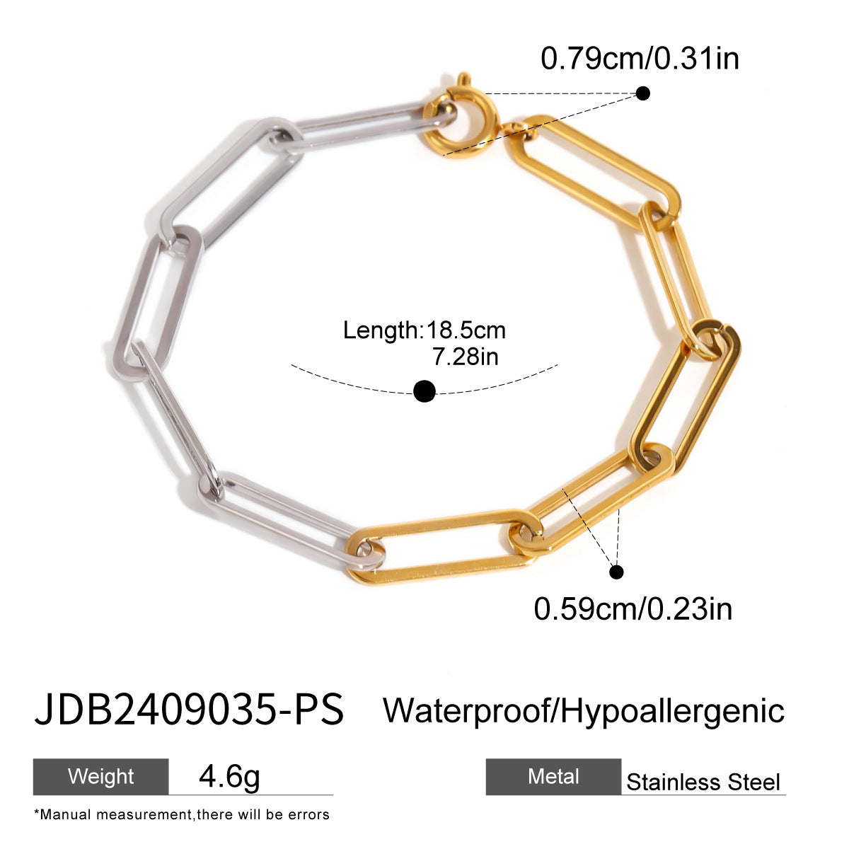 Mixed-Finish Stainless Steel Chain Necklace Collection — wholesale view 6