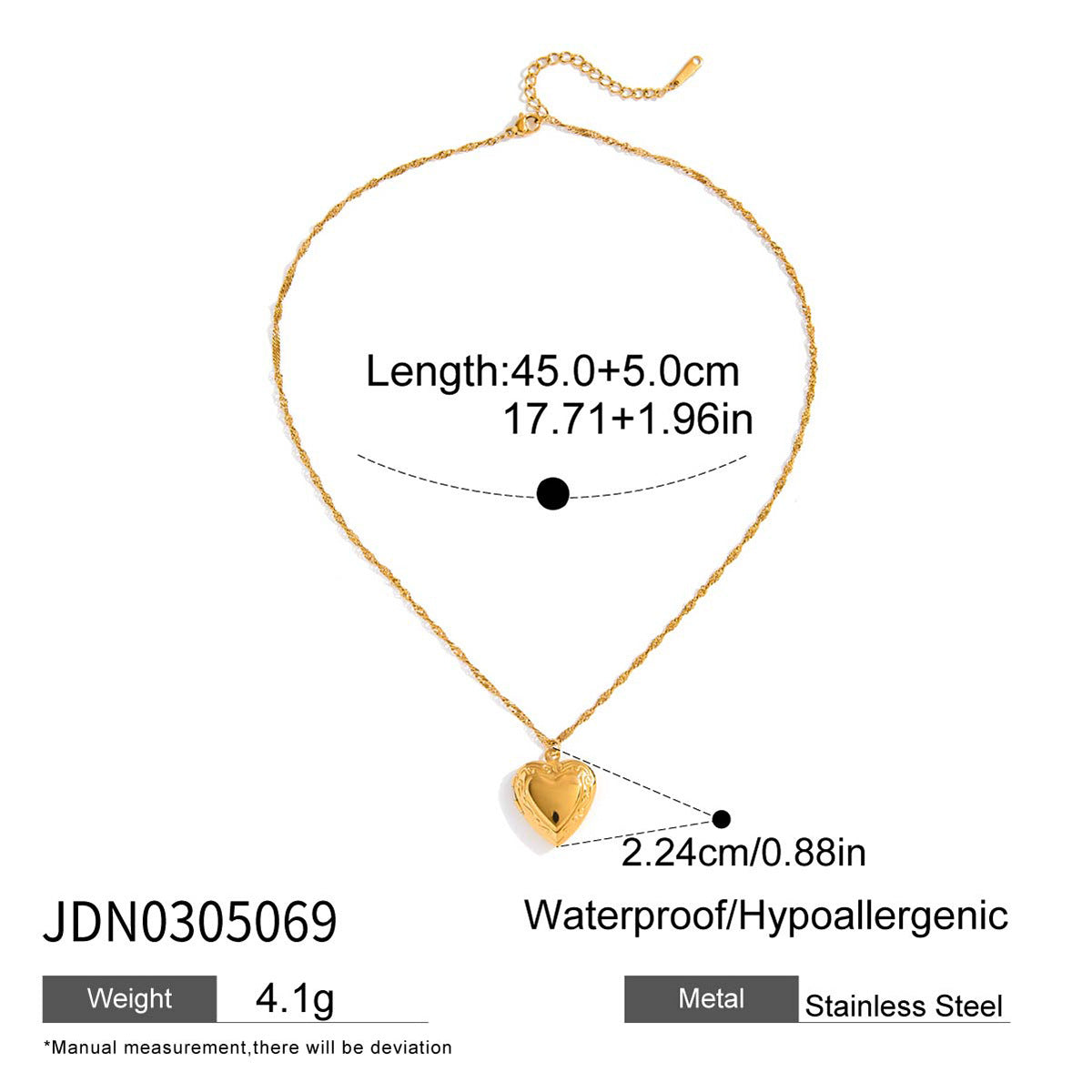 Gold-Tone Stainless Steel Heart Locket Necklace Collection — product reference