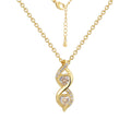 gold plated double twist necklace with lobster clasp and extension chain