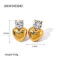 heart stud earring dimensions with supplier-listed 4.68 gram pair weight