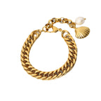 Full view of Cuban chain bracelet and lobster clasp