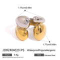 Two-Tone Stainless Steel Double-Dome Open Ring — product reference