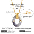 Wholesale Gold Plated Stainless Steel Resin Pendant Necklace Collection - finish detail