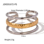 Two-Tone Sculptural Stainless Steel Ring Collection — wholesale view 6