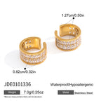 Stainless steel square-stone ear cuff dimensions