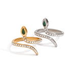 Stainless Steel Snake and Sculptural Ring Collection — fourth sculptural ring option