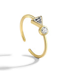 close isolated view of the adjustable triangle and round zirconia ring