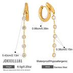 Hinged hoop with a long line of round accents