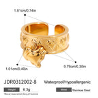 Heart Stainless Steel Ring and Stud Earring Collection in Mixed Finishes – variant comparison