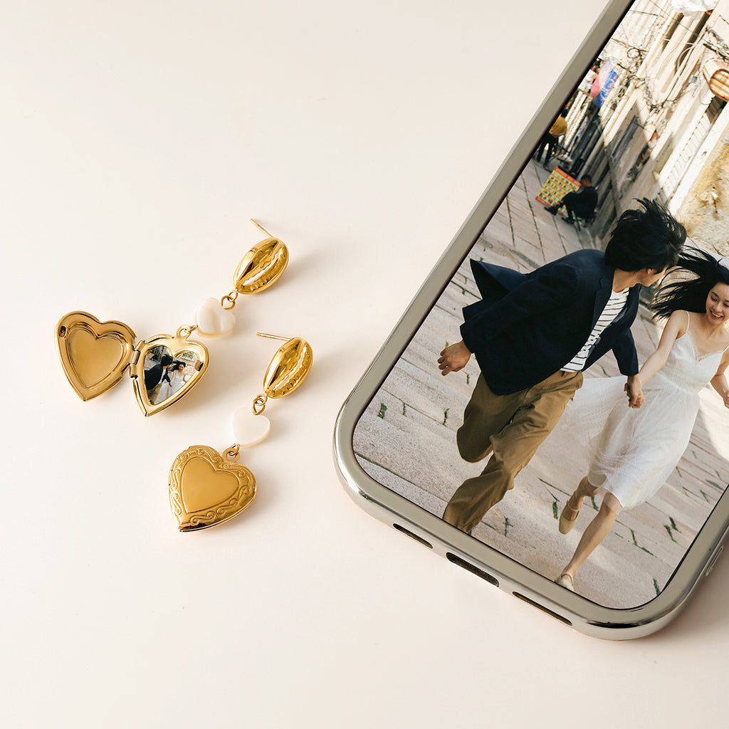 Gold-Tone Heart Stainless Steel Earring Collection — wholesale view 3