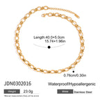 Gold-Tone Butterfly Heart Stainless Steel Necklace Collection – size and variant reference