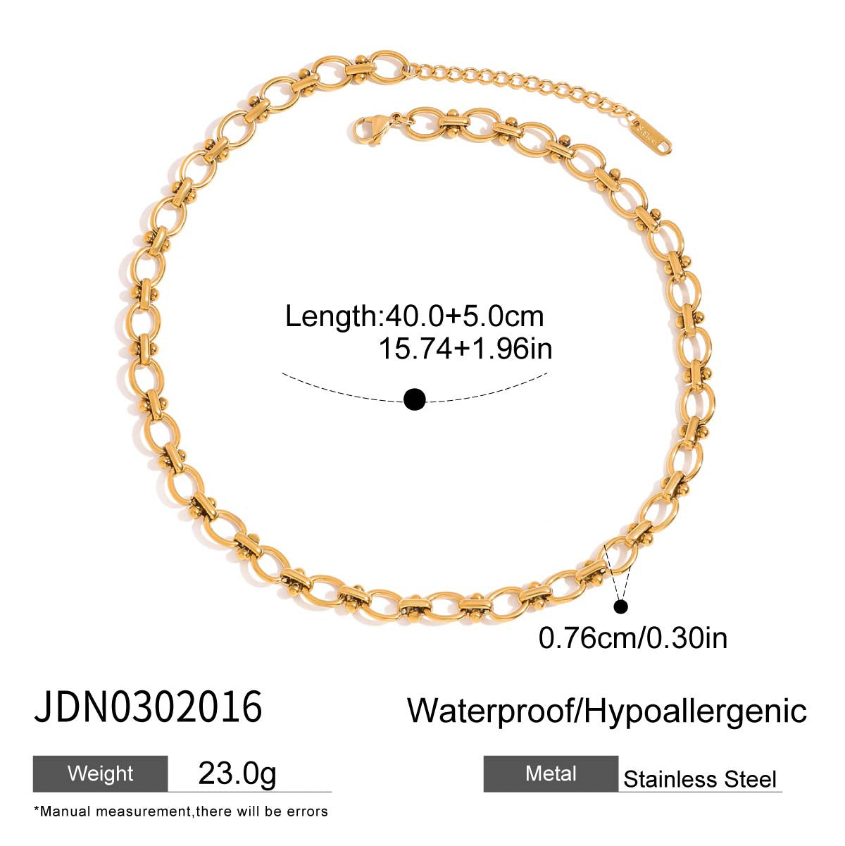 Gold-Tone Butterfly Heart Stainless Steel Necklace Collection – size and variant reference