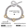 Stainless steel circle bracelet length and link measurement diagram