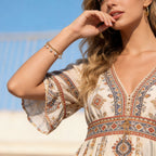 model wearing slim clear-stone drop cuff bracelet