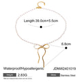 Bow necklace with length and pendant measurements