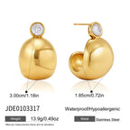 Domed zirconia stud dimensions and stainless steel reference