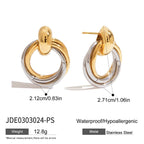 Stainless Steel Geometric Drop Earring Collection – product view 5