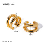 Two-Tone Star Stainless Steel Earring Collection – size and variant reference