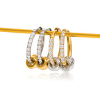 Clear Stone Stainless Steel Earring Collection – product view 3