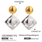 Gold-Tone and Two-Tone Stainless Steel Statement Drop Earrings variant reference