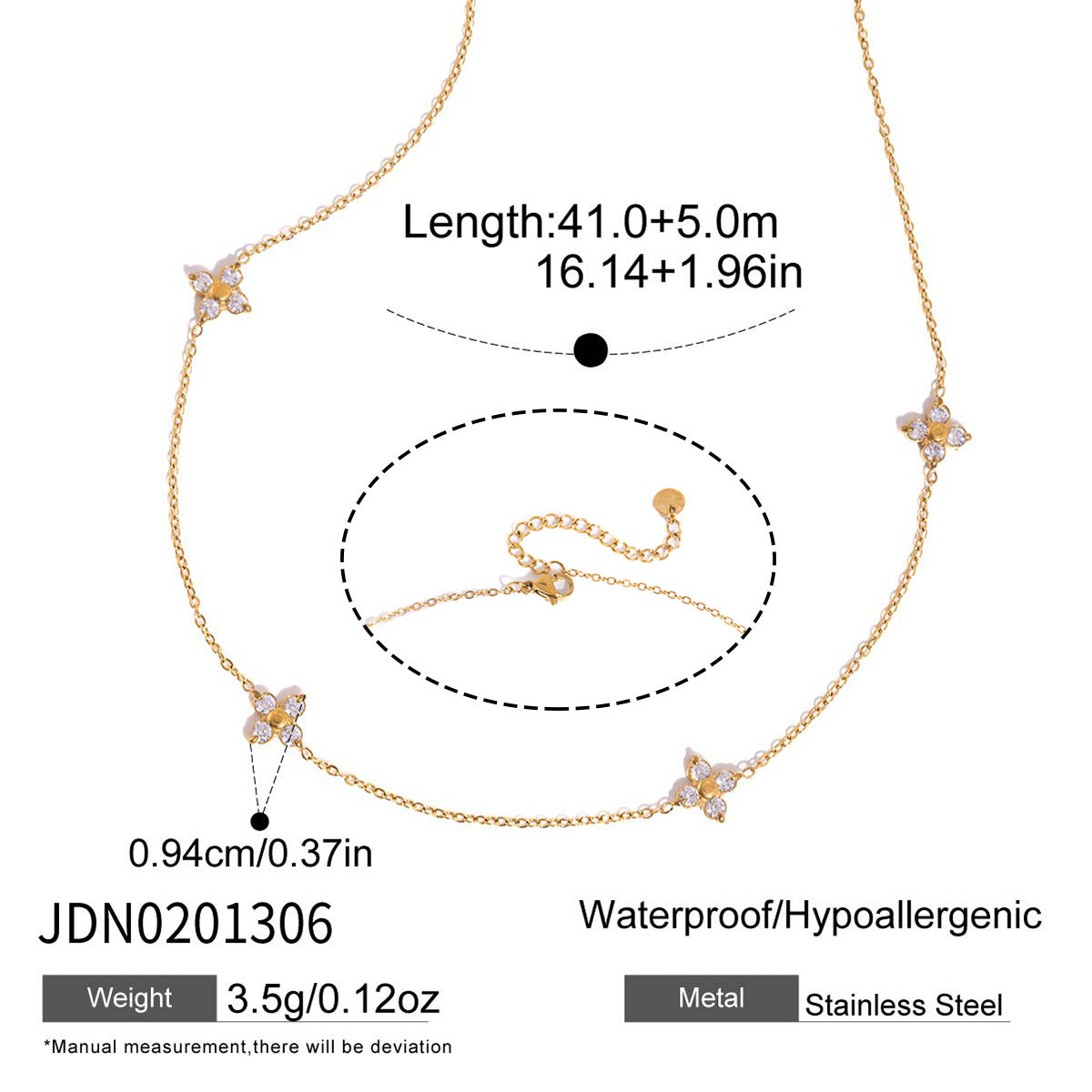 Gold tone butterfly station necklace with clasp detail