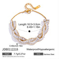 Continuous wavy bracelet dimension image