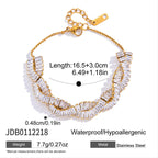Continuous wavy bracelet dimension image