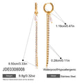 Gold-Tone Clear Accent Tassel Stainless Steel Drop Earrings variant reference
