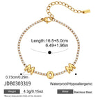 Clear accent mama letter tennis bracelet with extender