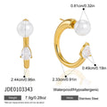 Glass pearl open hoop height and component dimensions
