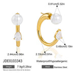 Glass pearl open hoop height and component dimensions