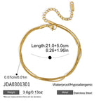 Multiple fine-chain anklet with extension measurement