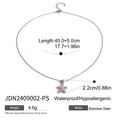Silver-tone flower pendant necklace dimensions and material detail