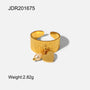Heart charm open ring specification image showing a weight of 2.82 g