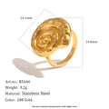 gold-tone shell ring face dimensions and profile