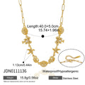 Shell and starfish necklace with extension chain measurement