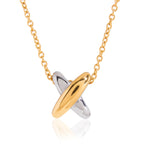Gold-Tone Stainless Steel Pendant Necklace Collection finish and shape detail