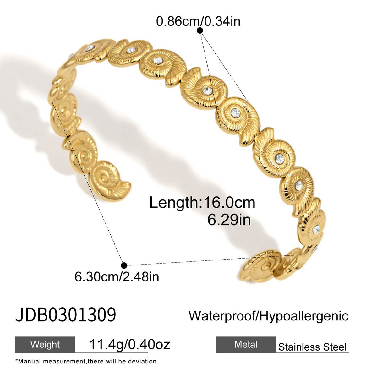 Fine textured spiral cuff measurement image