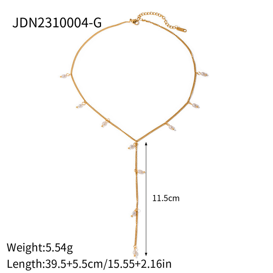 Fine lariat necklace and drop measurements