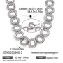 Square-link necklace with adjustable extension