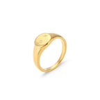 Round-face stainless steel slogan ring